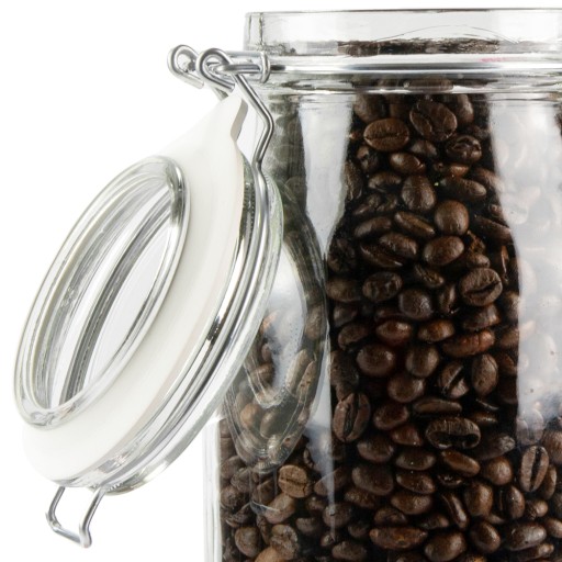 HERMETICKÁ SKLENENÁ Dóza SO SKLENENÝM viečkom 1,1L