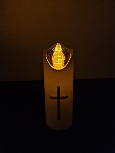 VEĽKÁ LED VLOŽKA SVIEČKY NAPÁJANÁ AKUMULÁTOROU 15cm PRE GRANES VLOŽKY SVIEČKY