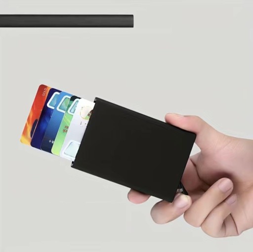 POUZDRO NA KARTU RFID BLOKOVANIE DRŽIAK KARTY PEŇAŽENKY HLINÍKOVÝ