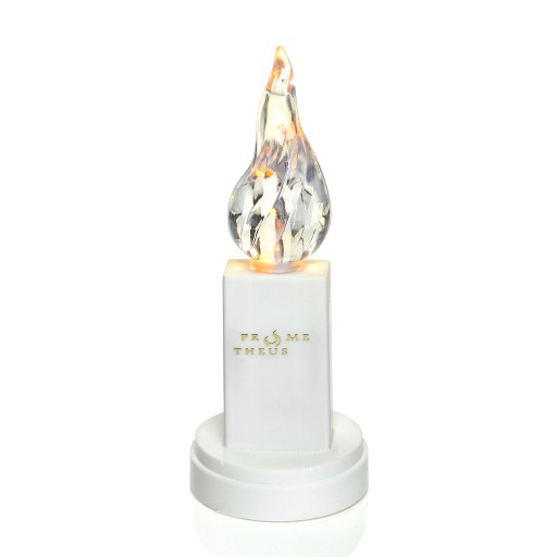Elegantná LED vložka na sviečky imitujúca živý biely plameň, 15,5 cm