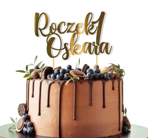 Tortový toper 1. narodeniny ROK STARÝ zlatý MENO