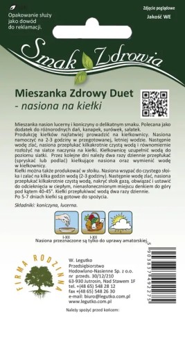 Semená na klíčky - zmes Zdrowy Duet - Semená - W. Legutko