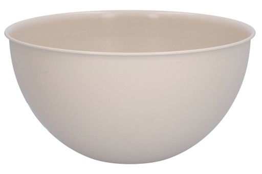 Plastová kuchynská misa, veľká, 28 cm, béžová, okrúhla, na šalát, 6 litrov
