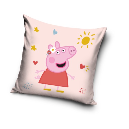 Plyšový dekoračný PEPPA PIG VANKÚŠ 40x40 cm ZAMAT