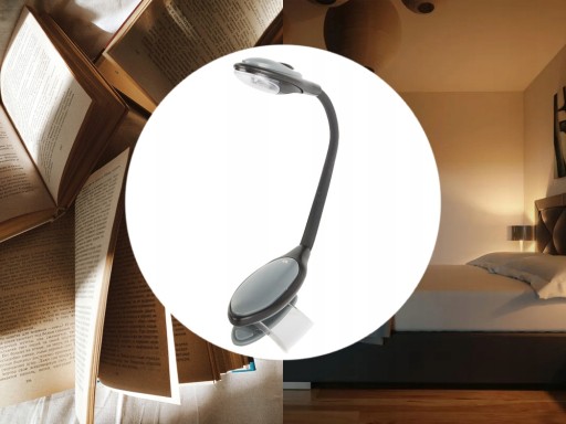 Flexibilná LED lampa s klipom na čítanie kníh