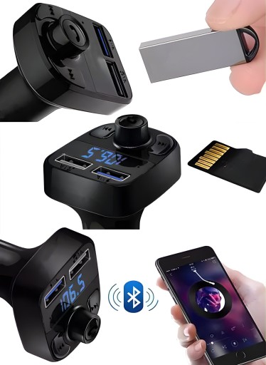 FM AUDIO VYSIELAČ BLUETOOTH MP3 SD BT PENDRIVE RÝCHLA NABÍJAČKA USB 3.1