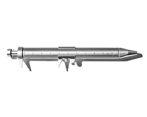 Posuvné meradlo s perom 0-100mm - čierne - 2v1