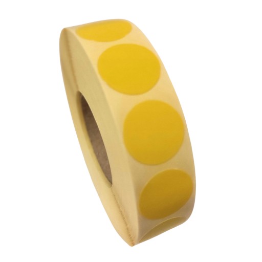 Samolepiace kruhové štítky Žlté, fi20mm, 2000 ks.