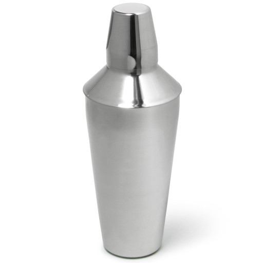 BARTMAN SHAKER NA NÁPOJE KOKTEJLY SHAKER 500ml SKLENENÝ 0,5L STRIEBORNÝ