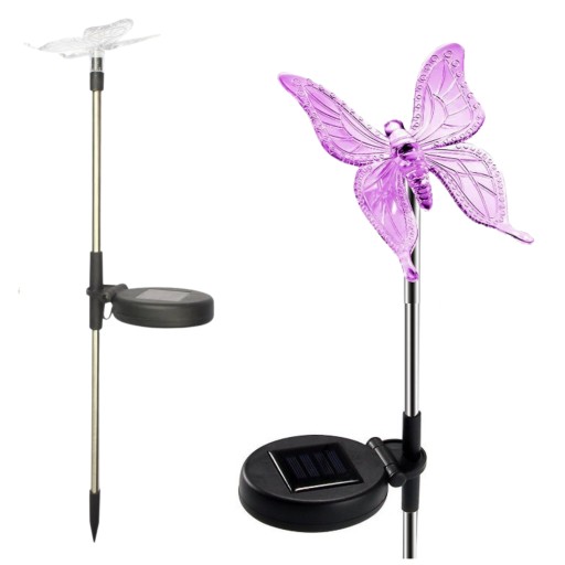 LED SOLÁRNA LAMPA MULTIKOLR RGB MOTÝLÍK