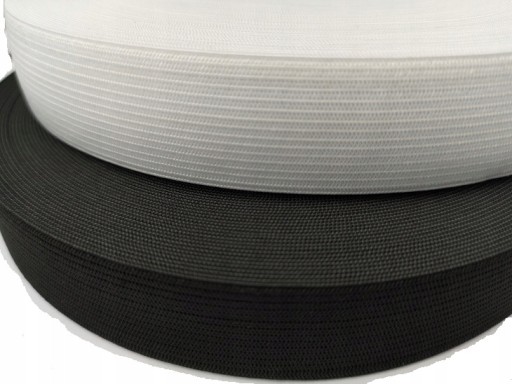 Gumový plochý úplet na šitie odevov 8cm Čierna - 80mm