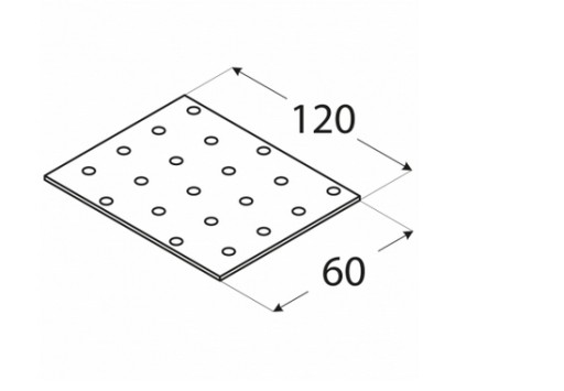 DIEROVANÝ PLACHT 60x120x2,0 MM POZINK