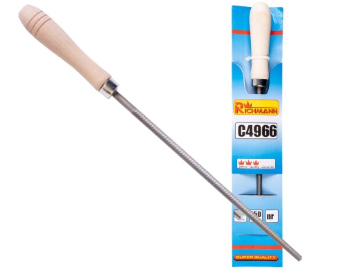 KRUHÉ KOVOVÉ PILNÍKY #1 250MM DREVENÁ RÚČKA C4966 RICHMANN