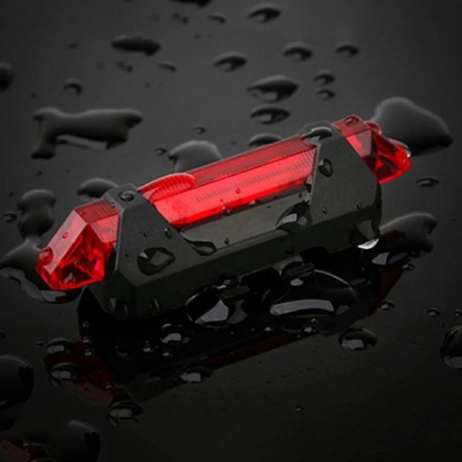 BICYKLE LAMP zadné svetlo 5 LED USB osvetlenie