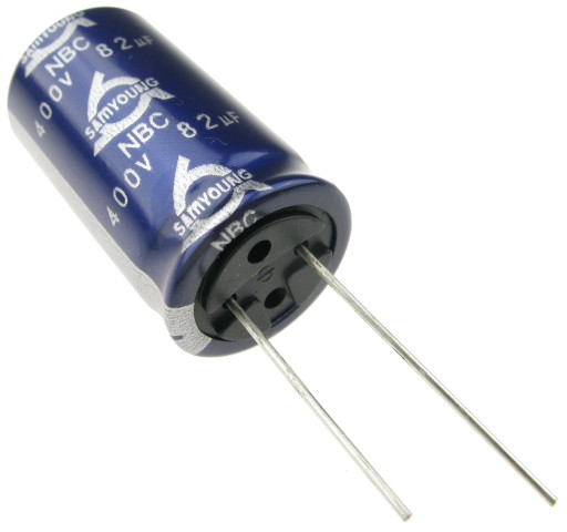 Elektrolytický kondenzátor 82uF/400V 105'C SamYoung NBC /4731