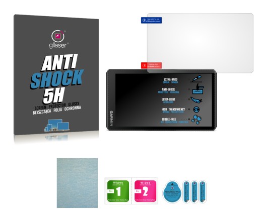 Fólia Glaser Anti-Shock 5H Garmin ZUMO XT2