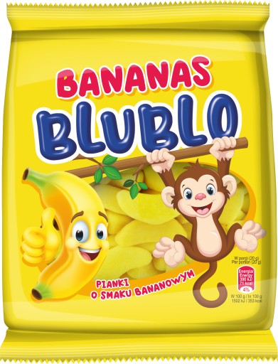 Lahodné marshmallows s banánovou príchuťou BLUBLO 80g