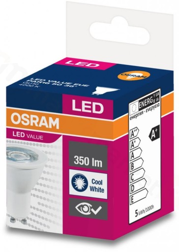 OSRAM LED HALOGENOVÁ ŽIAROVKA GU10 4,5W=50W 4000K 350l