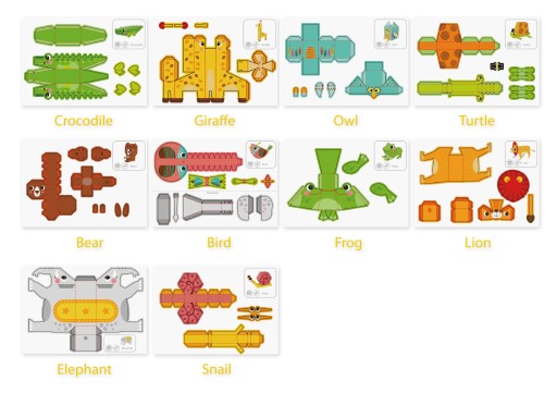 KREATÍVNA 3D ORIGAMI SÚPRAVA DIY WOOPIE ZVIERATKÁ