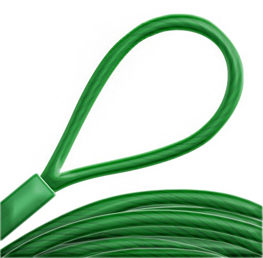Lano PVC Oceľový kábel s očkami Slučky 5mm 50cm 0,5m