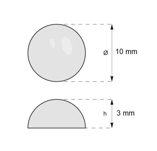 NÁRAZNÍKY SAMOLEPIACE SILIKÓNOVÉ 10x3mm 50ks