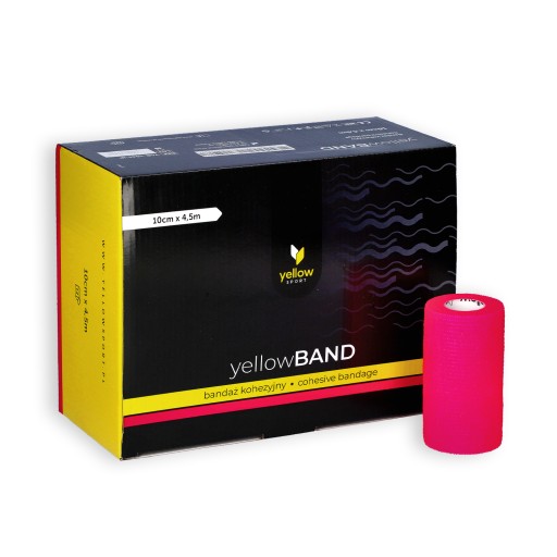 Samolepiaca stabilizačná súdržná bandáž YellowBAND 10cm intenzívna ružová