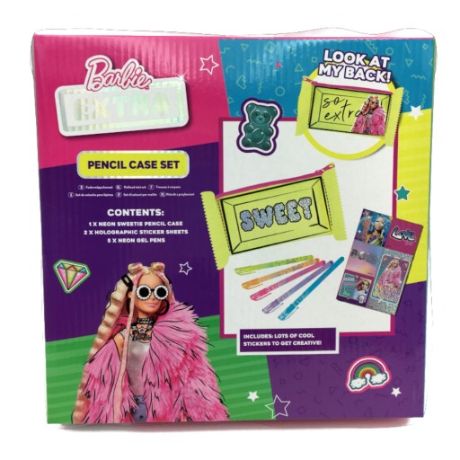 BARBIE EXTRA SET KRABIČKA NA ceruzku S NÁLEPMI