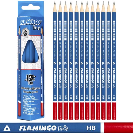 12x ŠKOLSKÉ TROJUHOLNÍKOVÉ CERUŽKY Comfort Grip HB vysoko kvalitný grafit 2,2 mm