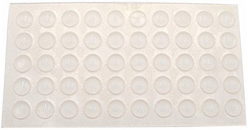 50x Silikónová zarážka dverí 8x2,2 mm, samolepiaca
