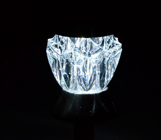 solárne svietidlo 1LED RGB/1LED biela záhradná dekorácia milticolor crystal P-710