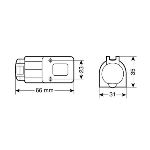 ZÁSUVKA ZAPAĽOVAČA TIR 12V 24V 15A DIN MINI KLAPKA