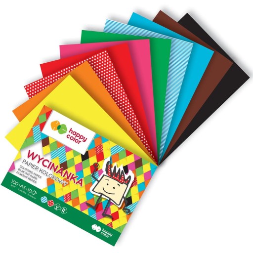 Výrezový blok Happy Color - A5, 100 g, 10 listov.