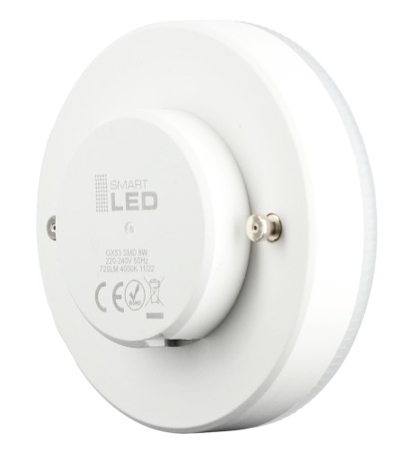 GX53 halogénová LED žiarovka 8W 720lm neutrálna biela okrúhla silná