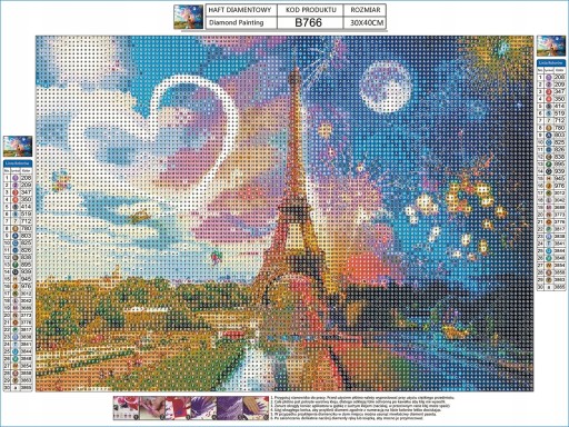 Diamantové vyšívanie DIAMANTOVÁ MALBA Eiffelova veža 5D diamantový rezací papier