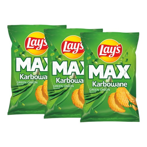 Lay's Max Crispy Crispy zelená cibuľka 3x 120 g