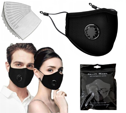 ANTI SMOG maska + 3x PM2,5 HEPA FILTER