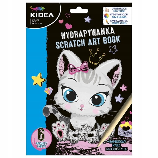 CATS MAČIATKA Škrabacia doska so stylusom 5538