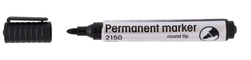 Permanentný popisovač D.RECT 2150, okrúhly, čierny