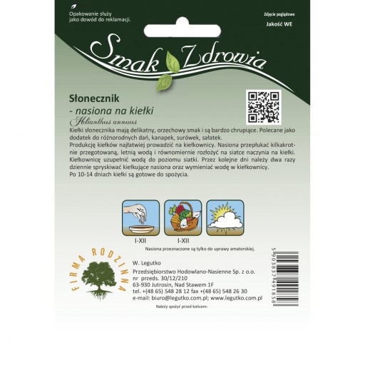 SEMIENKA na KLÍČKY slnečnicové 40 g W. LEGUTKO
