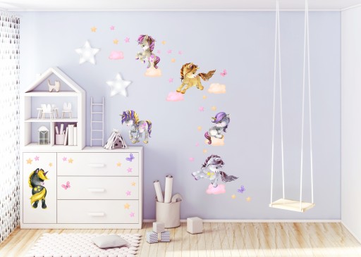 Jednorožec samolepky na stenu alebo nábytok 50x75 JT7