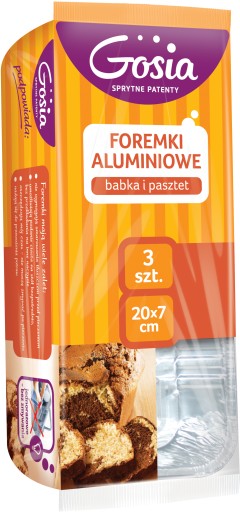 Hliníkové tortové / paštétové / chlebové formy 3 ks 20x7cm GOSIA