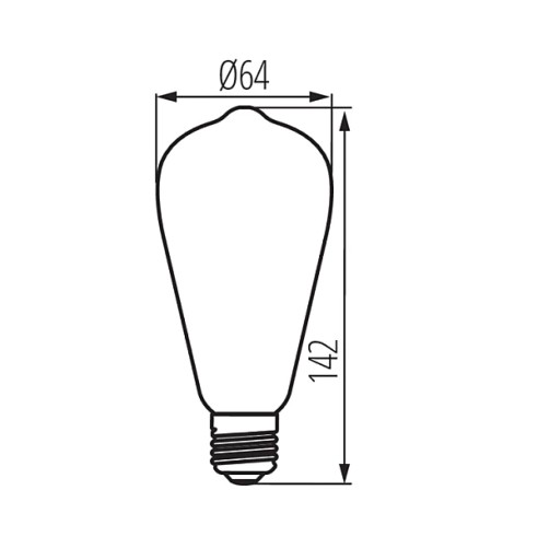 Kanlux LED ozdobná žiarovka s veľkým závitom E27 4W=25W Super teplá