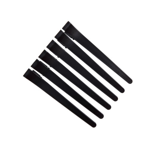 Spony do vlasov Spony do vlasov Kadernícke klipy Čierne 6 kusov 12,5 cm Poniky