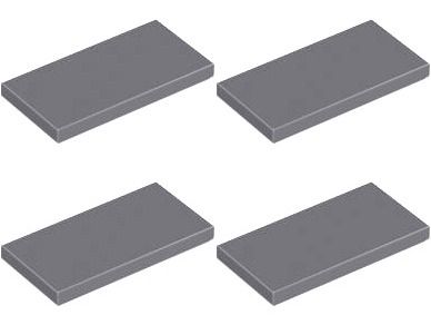 LEGO TILE 87079 TILE 2x4 tmavosivá DBG NEW (4g) 4 ks.