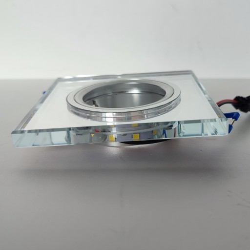 SKLENENÉ STROPNÉ SVETLO HALOGÉNOVÉ S LED pásikom IP20 + GU10 Master Led