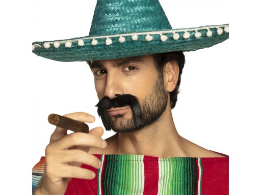 Čierny mexický prevlek na fúzy