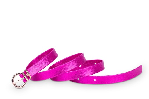 Klasický dámsky opasok z fuchsiovej kôry, 1,5 cm