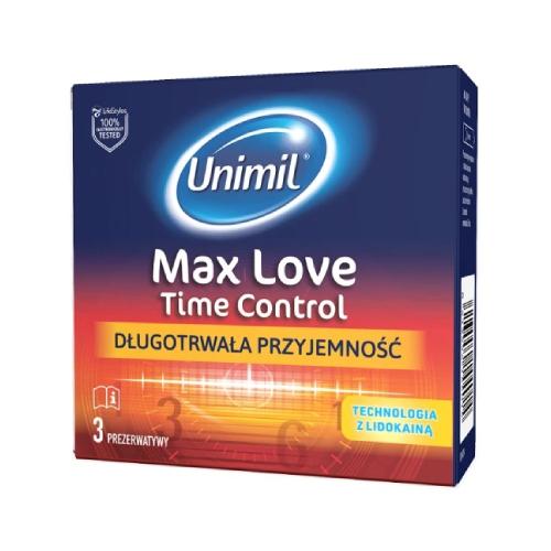 Lubrikované kondómy UNIMIL Max Love Time Control.
