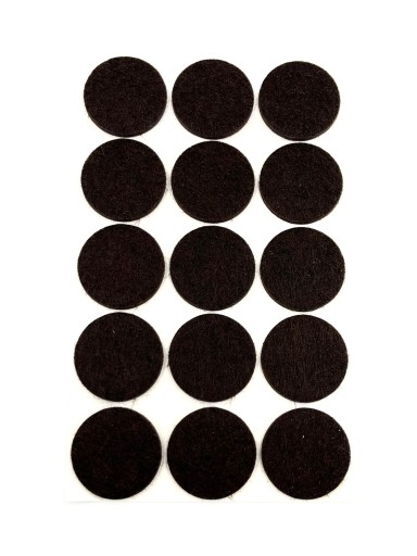 Samolepiace plstené podložky hnedé ⌀28mm 15 ks