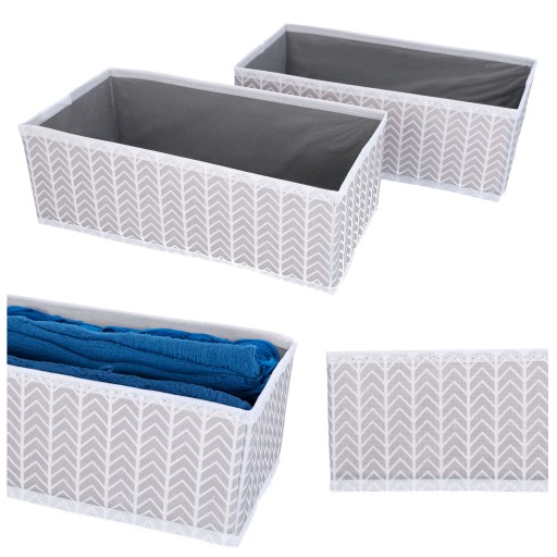 ORGANIZÁTOR ZÁSUVKY textilný box, spodná bielizeň, úložný košík 2x